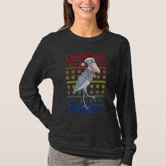 Shoebill Santa Hat Ugly Sweater Kerstbus Lov T-shirt