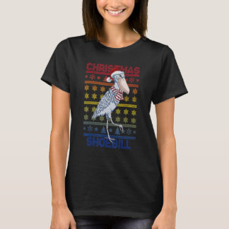 Shoebill Santa Hat Ugly Sweater Kerstbus Lov T-shirt