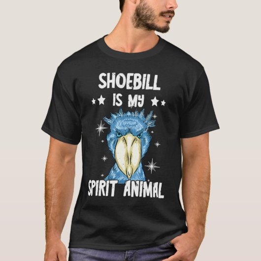 Shoebill Spirit Animal African Bird African Stork T-shirt (Voorkant)