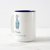 Shoebill Stork Affirmations Two-Tone Coffee Mok (Voorkant links)