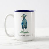 Shoebill Stork Affirmations Two-Tone Coffee Mok (Links)