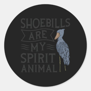 Shoebill Stork en Shoebills citeren voor een Shoeb Ronde Sticker