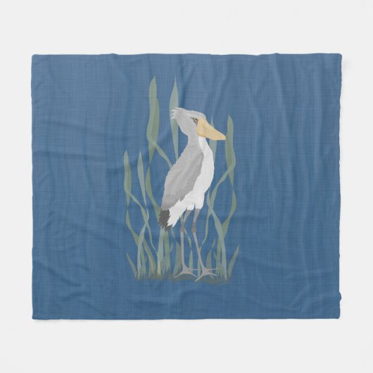 Shoebill Stork Fleece Blanket (Voorkant (Horizontaal))