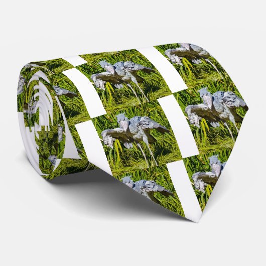 Shoebill Stork Stropdas (Opgerold)