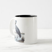 Shoebill Stork Tweekleurige Koffiemok (Voorkant links)