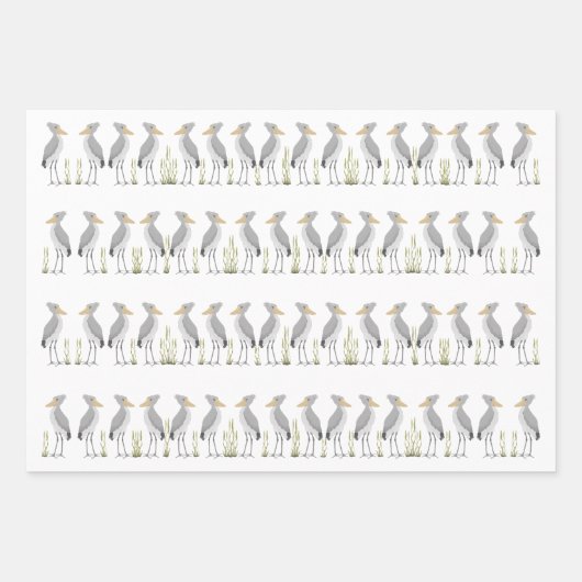 Shoebill Stork Wrapping Paper Sheets (Voorkant)