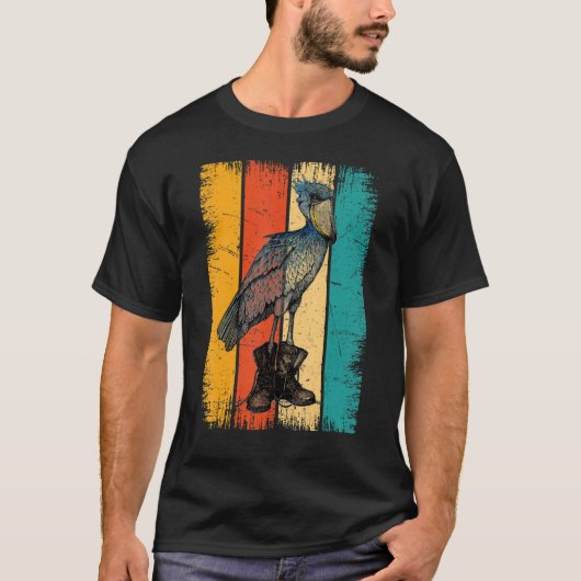  Shoebill Stortvogel in werklaarzen T-shirt (Voorkant)