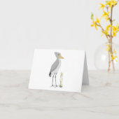 Shoebill Wenskaart Kaart (Gele Bloem)