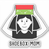 Shoebox Familie Vinyl Auto Raam Sticker - Vrouw (Voorkant)