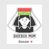 Shoebox Familie Vinyl Auto Raam Sticker - Vrouw (Vel)