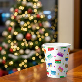 Shoebox Love Paper Cup - Wit Papieren Bekers