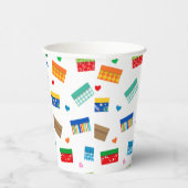 Shoebox Love Paper Cup - Wit Papieren Bekers (Rechts)