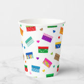 Shoebox Love Paper Cup - Wit Papieren Bekers (Voorkant)