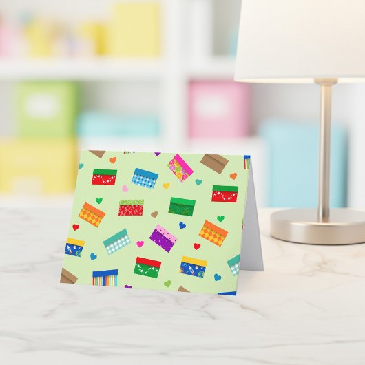 Shoebox Love Thank You Card - Groen Bedankkaart