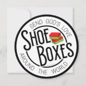  Shoebox Party Round Invite Kaart (Voorkant)