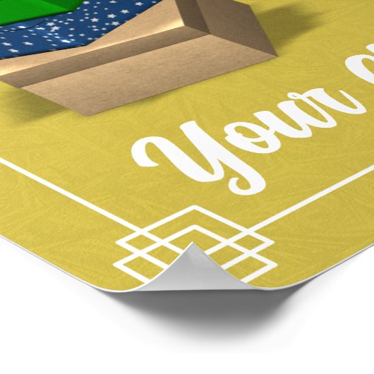 Shoebox Thermometer Poster - Geel (Hoek)