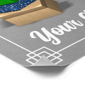 Shoebox Thermometer Poster - Grijs (Hoek)