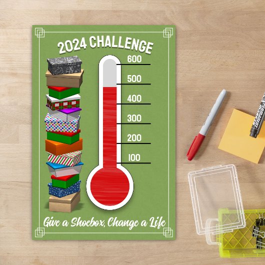 Shoebox Thermometer Poster - Groen