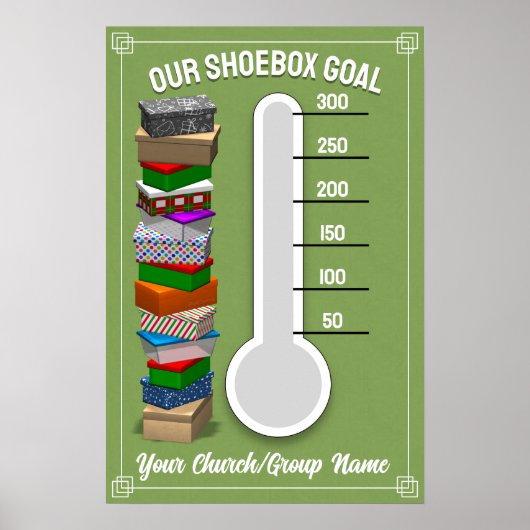 Shoebox Thermometer Poster - Groen (Voorkant)