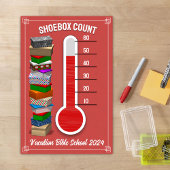 Shoebox Thermometer Poster - Rood