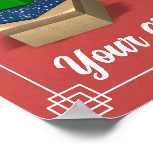 Shoebox Thermometer Poster - Rood (Hoek)