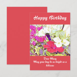 Shoeflower Waterverf Hibiscus Floral Garden Cute