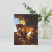 Shoeing door Edwin Henry Landseer Briefkaart (Staand voorkant)