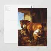 Shoeing door Edwin Henry Landseer Briefkaart (Voorkant / Achterkant)