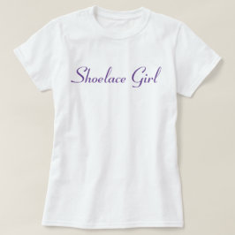 Shoelace Girl - Basis Paarse T-Shirt
