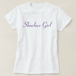 Shoelace Girl - Basis Paarse T-Shirt