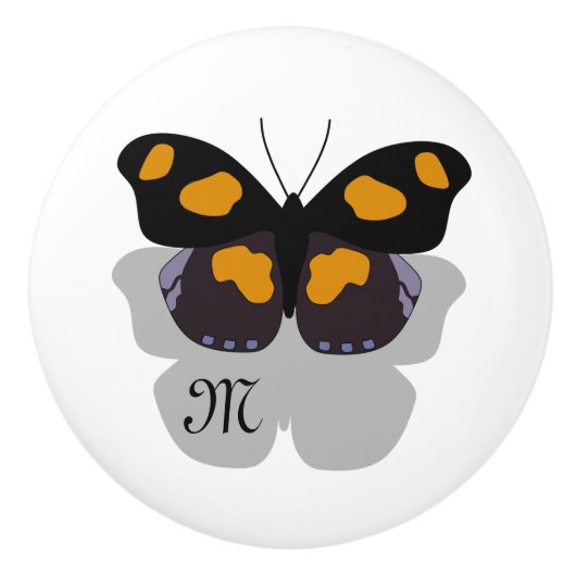 Shoemaker Butterfly Shadow Monogram Keramische Knop (Voorkant)