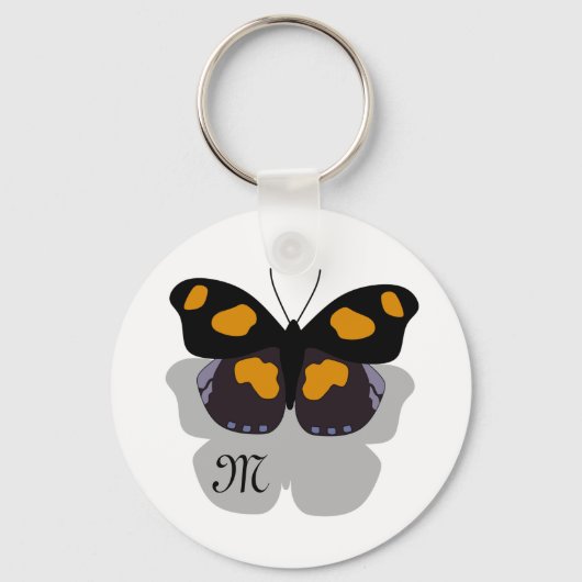 Shoemaker Butterfly Shadow Monogram Sleutelhanger (Voorkant)