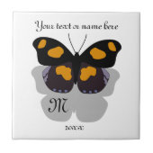 Shoemaker Butterfly Shadow Monogram Tegeltje (Voorkant)