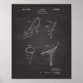 Shoes and Heels 1958 Patent Art Chalkboard Poster (Voorkant)