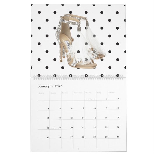 SHOES CALENDAR 2019 - grote grootte Kalender (Jan 2026)