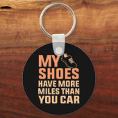 Shoes Have More Miles Half Marathon Running Runner Sleutelhanger (Voorkant)
