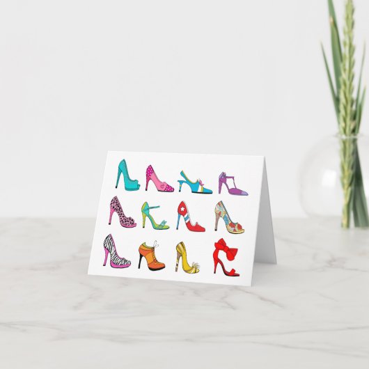 Shoes Note Card voor het liefhebber van schoenen Bedankkaart (Voorkant)