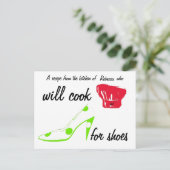 Shoes Recipe Card Briefkaart (Staand voorkant)