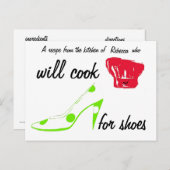 Shoes Recipe Card Briefkaart (Voorkant / Achterkant)