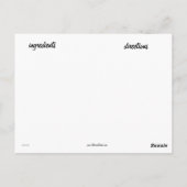 Shoes Recipe Card Briefkaart (Achterkant)