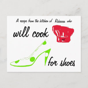 Shoes Recipe Card Briefkaart