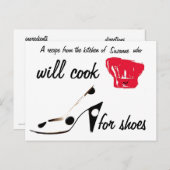 Shoes Recipe Card Briefkaart (Voorkant / Achterkant)