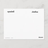 Shoes Recipe Card Briefkaart (Achterkant)