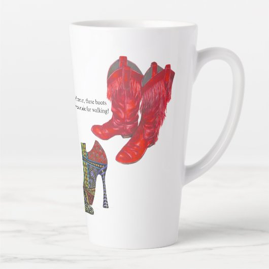 Shoes, Shoes and Boots Tall Latte Mok (Rechts)