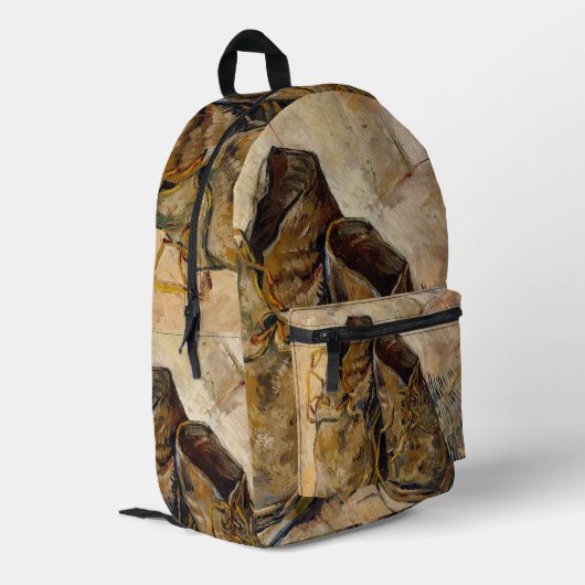 "Shoes" Van Gogh Backpack Bedrukte Rugzak (Achterkant Hoek Links)