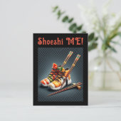 Shoeshi ME - Unieke Sushi Sneaker Feestdagenkaart (Staand voorkant)