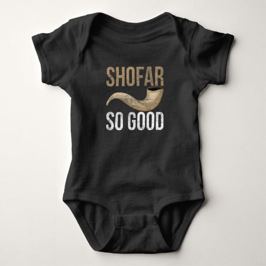 Shofar Ancient Musical Horn Jewish Quote Romper (Voorkant)