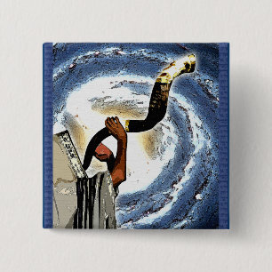 Shofar Galaxy Buttonnen Vierkante Button 5,1 Cm