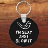 Shofar I'm Y And I Blow It Rosh Hashanah Jewish Ne Sleutelhanger (Voorkant)