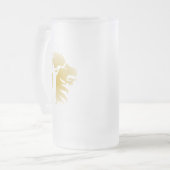 Shofar in de Leeuw van Juda in Goud Matglas Bierpul (Voorkant links)